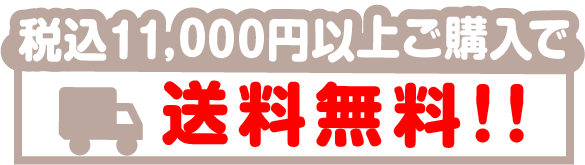 11,000円以上ご購入で送料無料!!